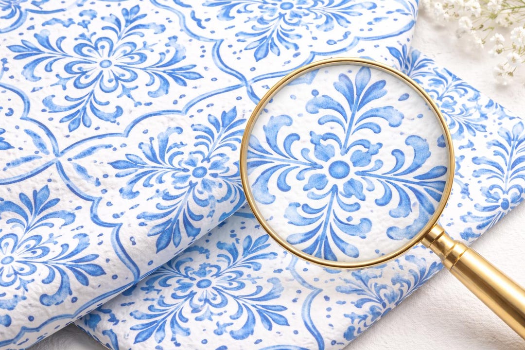 Capri Blue Tile Seamless Pattern – Italian Ceramic Digital Paper ...
