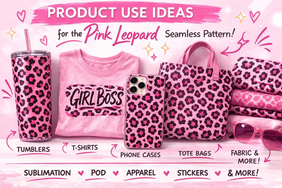 Pink Leopard Seamless Pattern | Hot Pink Animal Print Digital Paper ...
