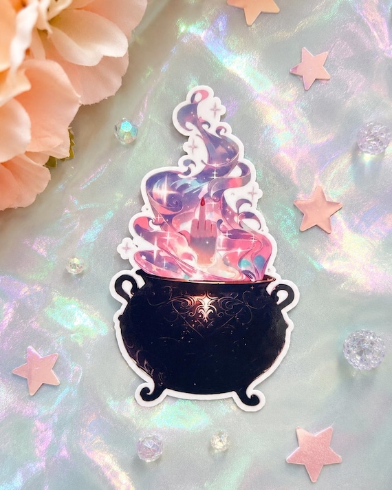 Nesta Archeron Cauldron Sticker — ACOTAR Vinyl Bookish Sticker, Waterproof Die-Cut