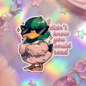 Sarcastic Duck Vinyl Sticker | Funny Bookish Decal, Kindle Sticker