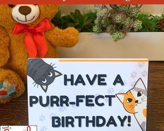 Funny Cat Birthday Card: Purr-fect Gift for Cat Lovers