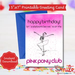 Pink Pony Club Geburtstagskarte / Für Chappell Roan Fan / Bester Freund Geburtstagskarte