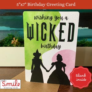 Wickedly Magical Birthday Card/ Good Witch/ Wicked Witch/ Birthday Card / Printable Card/ Magical friendship card