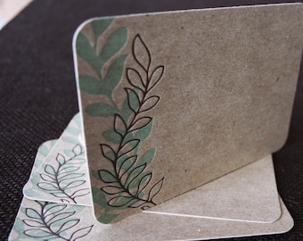 Note Card Set, Vines on Chipboard