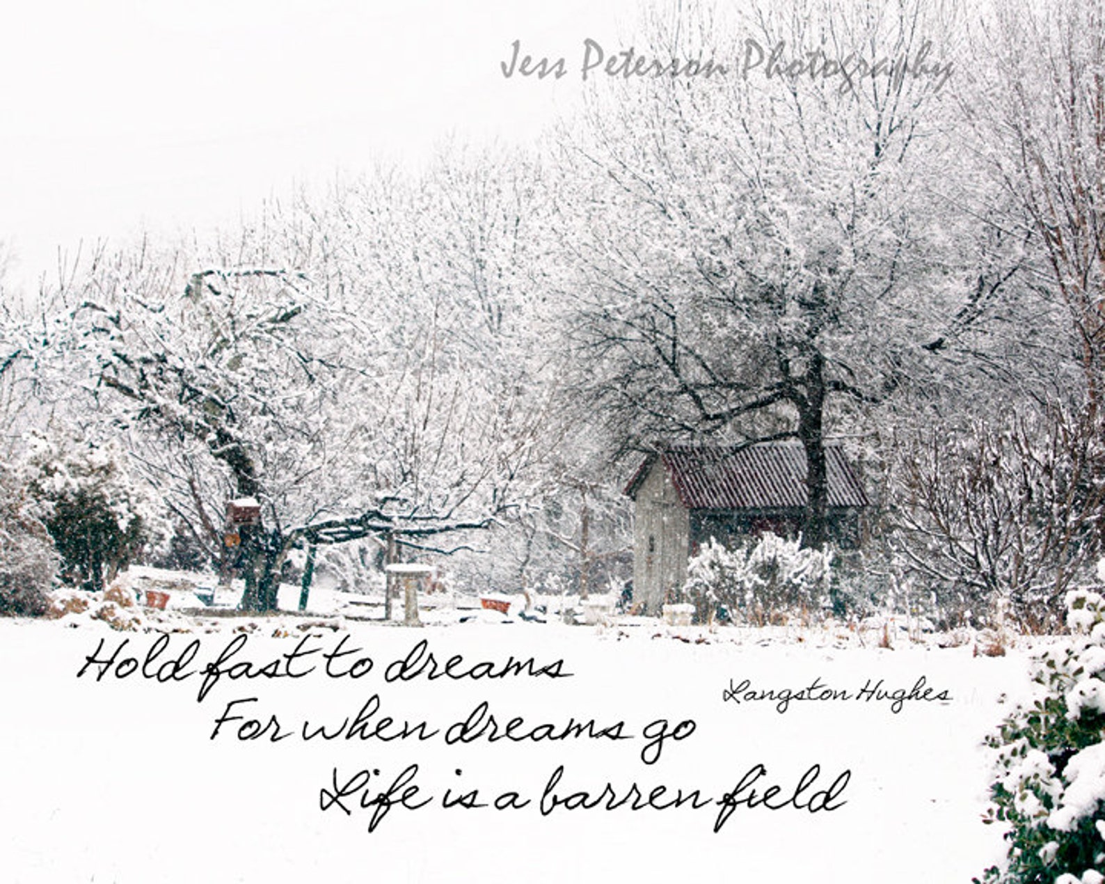 Inspirational Quotes Photos. Winter Landscape Print  Etsy