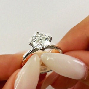 1 CT Round Lab Grown Diamond Wedding Ring, D/VS1 Lab Created Diamond Engagement Ring, IGI Certified Lab Grown Diamond Ring, 14K Gold Ring