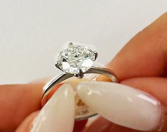 1 CT Round Lab Grown Diamond Wedding Ring, D/VS1 Lab Created Diamond Engagement Ring, IGI Certified Lab Grown Diamond Ring, 14K Gold Ring