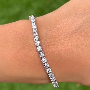 5.4 Ct Diamond Tennis Bracelet, 14K Gold Lab Grown Diamond Bracelet, Woman&#39;s Diamond Bracelet, Certified, Bracelet For Her, 5 Carat, Tennis