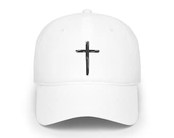 Faith-Inspired 6-Panel Cap | Cross Design | Adjustable Fit, Christian, Cap Hats, Christian Faith, Baseball Cap, Minimalist, Gift,Faith Inspo