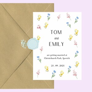 Whimsey Blumendruck - Hochzeitseinladung