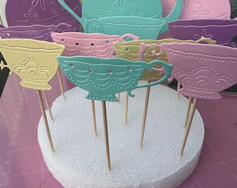 Eleganti decorazioni per cupcake per il tè (set da 12)