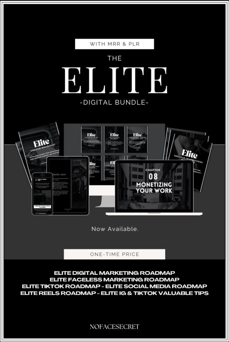 Elite Digital Bundle - 6 MRR & PLR Ebooks for Men (digital Marketing ...