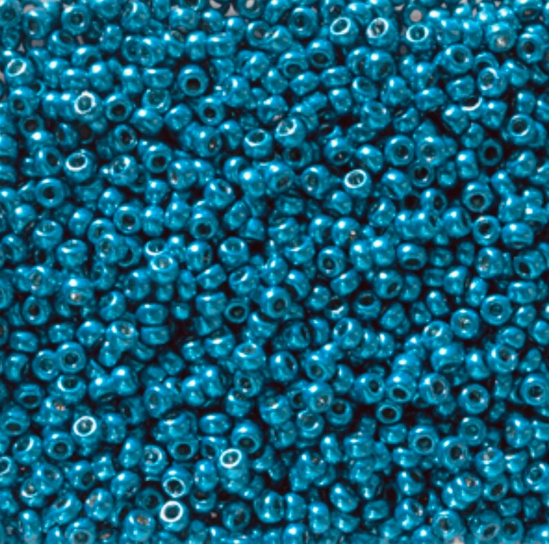 NEW! 10 Grams 11-5114 Size 11 Duracoat Galvanized Dark Capri Blue Seed Beads