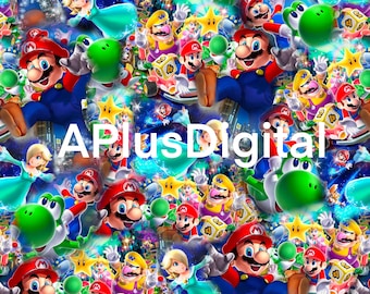 Mario universe  seamless pattern jpg file