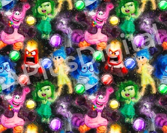 Inside feelings cartoon seamless pattern jpg file