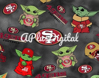 Nine team sport football seamless pattern jpg file and coordinate