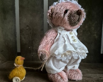 Handgefertigter Teddybär, Vintage-Teddybär, Künstlerbär, Ooak-Bär, Teddybär, Dekorationsbär, Mohairbär