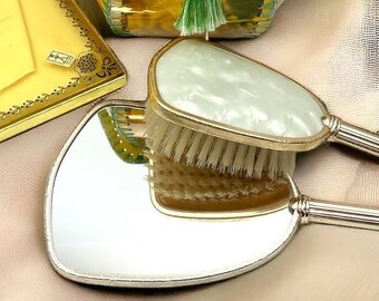 Vintage Brush and Mirror pair