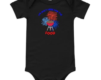 Baby Fourth of July Onesie, Infant July 4th Short Sleeve, Childs Patriotic Wear
