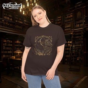Artemis Goddess of the Hunt T-Shirt Greek Mythology Tee Archery Artemis Graphic Shirt Nature Lover Gift Unisex Goddess Apparel image 5