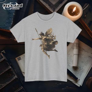 Camiseta de ángel querubín, camiseta vintage de mitología griega, camiseta retro Y2K de dios griego, camiseta unisex de algodón con dibujo animado, ropa de moda de fantasía de la academia