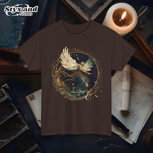 Camiseta de niño con alas de la mitología griega Ícaro Figura mítica de la caída de Ícaro Dédalo Regalo para amantes de la mitología Historias de dioses griegos mitológicos vintage