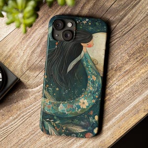 Cute Mermaid Phone Case, Mythological Fantasy Slim Phone Covers, Whimsical Cottagecore, Quirky Ocean Gift for Her