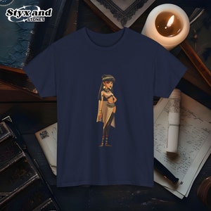 Cartoon Cleopatra T-Shirt Ancient Egypt Queen Graphic Tee Fun Egyptian Pharaoh Shirt Unisex History Lover Apparel Gift for Egypt Enthusiasts