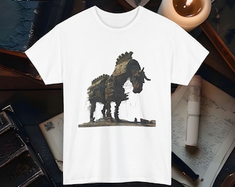 Trojansk häst grekisk mytologi forntida legend konst T-shirt mytologisk design historisk trojansk krig T-shirt gåva för historieintresserade mytisk häst
