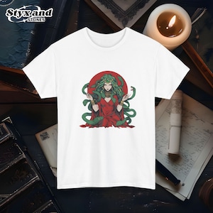 Mythical Medusa T Shirt Greek Mythology Graphic Tee Gorgon Monster Art Unisex Casual Apparel Unique Geek Gift