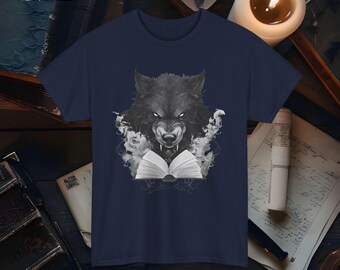 Werwolf literarischen Buch-Verein-Hemd Weinlese Sci-Fi Werwolf Lykanthrop-Halloween-Grafik-T-Stück Art Horror-Sigmar Wolf Hemd Y2K Alpha Bekleidung