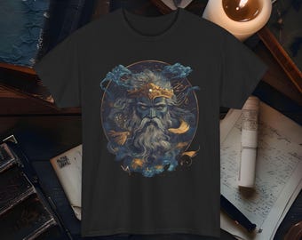 Vintage Zeus Greek God T-Shirt Mythology Graphic Tee Thunderbolt Zeus Shirt Greek Pantheon Apparel Ancient Greece Gift God of Thunder Tee