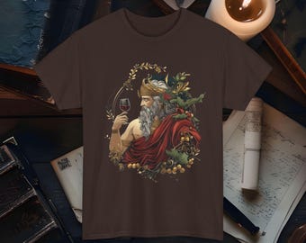 Vintage Dionysus Tee Greek Mythology Wine God Mythical Fantasy Literary Dark Academia Graphic Tee Bacchus Party Shirt Ancient Greek Gift