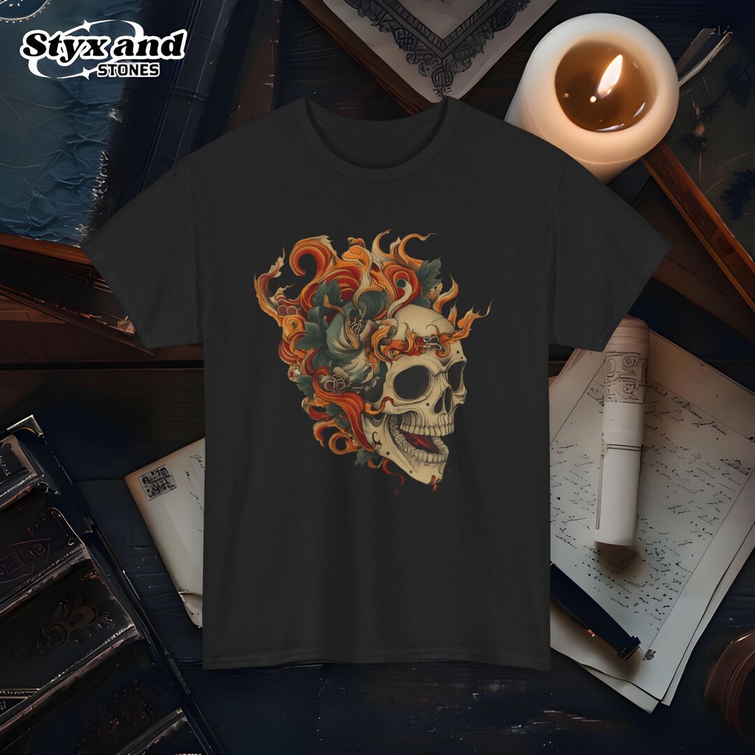 Fiery Flaming Skull Vintage 90s Graphic Shirt Skeleton Goth Retro Tee American Traditional Streetwear Oversize Tee Y2K Halloween Costume - Etsy Fiery Flaming Skull Vintage 90s Graphic Shirt Skeleton Goth Retro Tee American Traditional Streetwear Oversize Tee Y2K Halloween Costume - Etsy