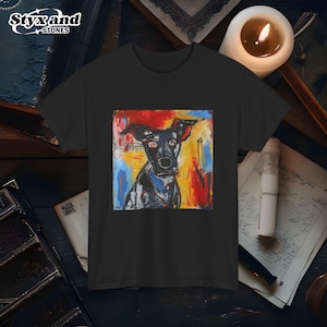 Abstract Dog T-Shirt Abstract Canine Design Graffiti Inspired Pet Lover Tee Contemporary Street Art Unique Artistic Animal Tee Funny Dog Tee