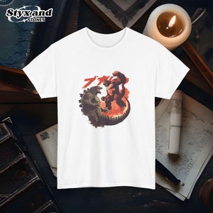 Vintage Godzilla T Shirt, Retro Kaiju Monster Tee, Anime Style Godzilla Shirt Gift for Movie Fans, Giant Lizard Graphic, Film Merchandise