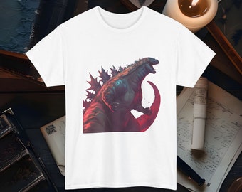 vintage t-shirt Godzilla, t-shirt monstre Kaiju rétro, cadeau de chemise Godzilla de style anime pour les cinéphiles, graphique lézard géant, produit cinématographique
