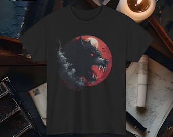 Vintage Werwolf-T-Shirt klassische Horror-Grafik-T-Stück Lykanthrop-Monster-Entwurf Unisex Casual Apparel Geek Geschenk