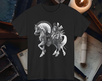 Trojansk häst grekisk mytologi forntida legend konst T-shirt mytologisk design historisk trojansk krig T-shirt gåva för historieintresserade mytisk häst