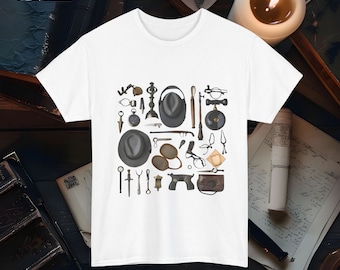 Sherlock Holmes and Watson, Arthur Conan Doyle Graphic Tee, Mystery Detective Inspired, Baker Street Book Lover, Classic Literature Art Gift