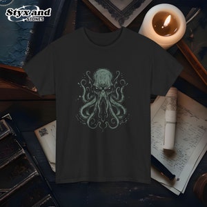 Eldritch Cthulhu T-Shirt Unique Lovecraftian Horror Graphic Tee Shirt Cosmic Horror Art Apparel Unisex Soft Cotton Top Horror Tee Shirt