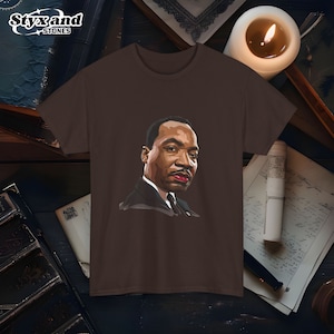 MLK Jr Cartoon-Grafik-T-Shirt Martin-Luther-King-Jr
