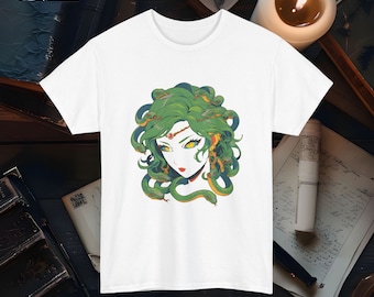 Medusa mythologie T-shirt Grieks-mythische Gorgon Tee Unisex Fantasy kleding unieke Medusa Graphic Tee mythe minnaar cadeau