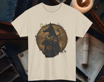 Camiseta gráfica del dios egipcio Anubis, camiseta de arte anime de la mitología egipcia, camiseta del dios del Antiguo Egipto, camiseta de mitología, regalo de dibujos animados de Dark Academia