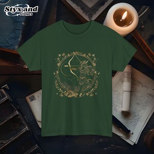 Artemis Goddess of the Hunt T-Shirt Greek Mythology Tee Archery Artemis Graphic Shirt Nature Lover Gift Unisex Goddess Apparel image 2