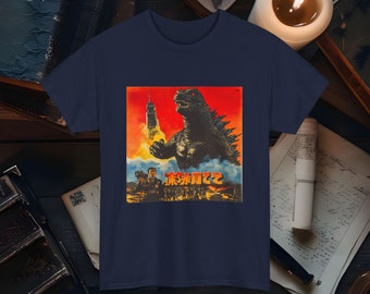 Camiseta vintage de Godzilla, camiseta retro de monstruo Kaiju, camiseta de Godzilla estilo anime, regalo para fanáticos de las películas, gráfico de lagarto gigante, productos de películas