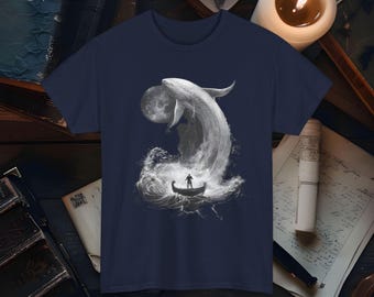 Moby Dick Vintage Design Graphic Tee Classic Literature T Shirt for Book Lovers Retro Whale Art Shirt Vintage Literature Tee Moby Dick Shirt