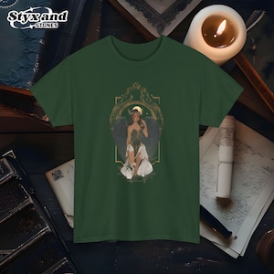 Artemis Göttin der Jagd T-Shirt griechische Mythologie T-Shirt Bogenschießen Artemis Grafik-Shirt Natur-Liebhaber-Geschenk Unisex Göttin-Kleid