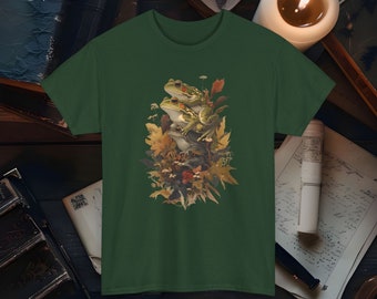 Cute Vintage Frog and Toad Nature Art Retro Tee Light Dark Academia Anatomy Animal Lovers Tee Frog Garden Art Cottagecore Fairy Fantasy Art