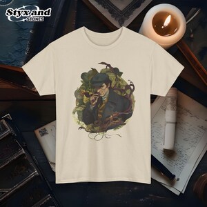 Sherlock Holmes and Watson, Arthur Conan Doyle Graphic Tee, Mystery Detective Inspired, Baker Street Book Lover, Classic Literature Art Gift